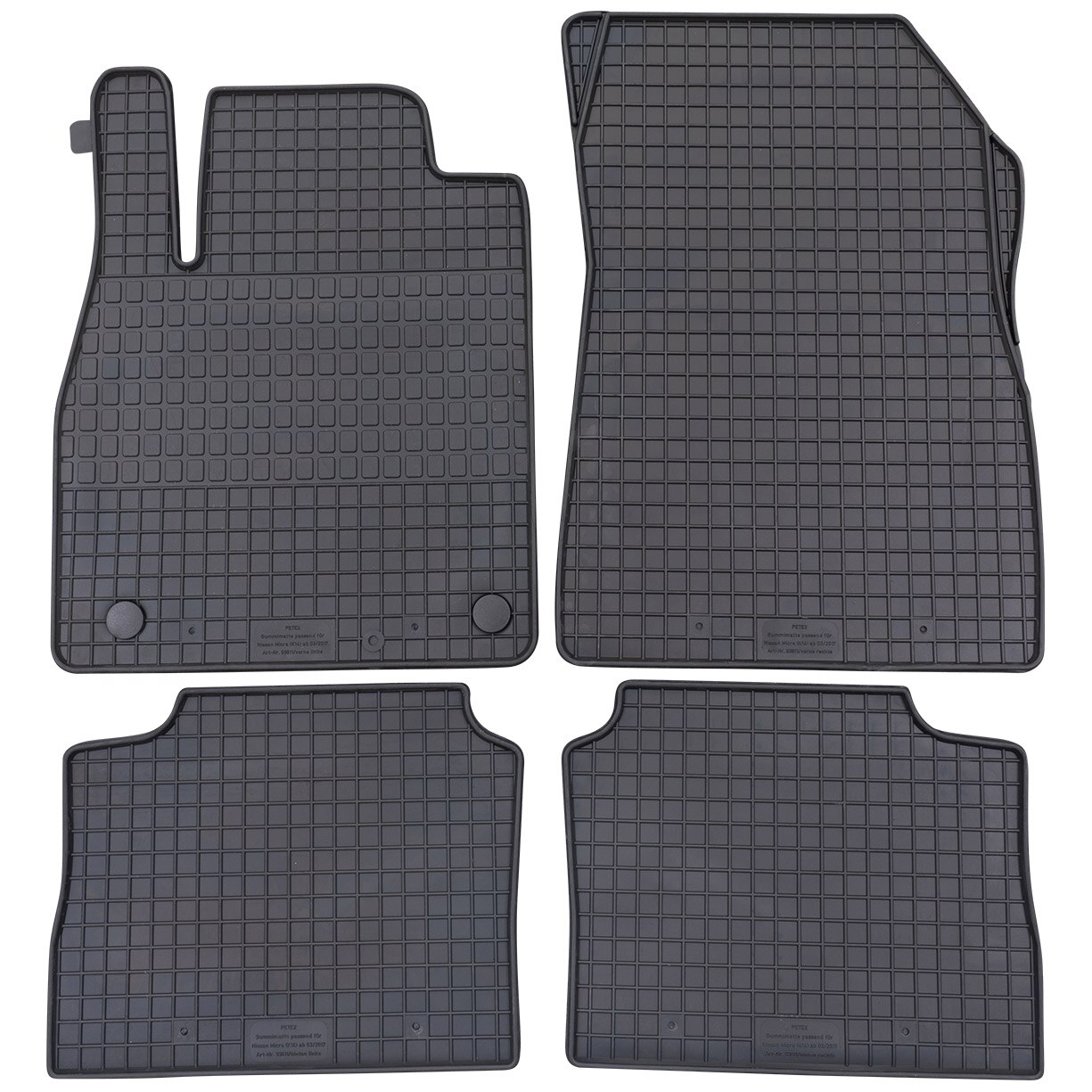 Set 4 Covorase cauciuc Petex, Nissan Micra 2017