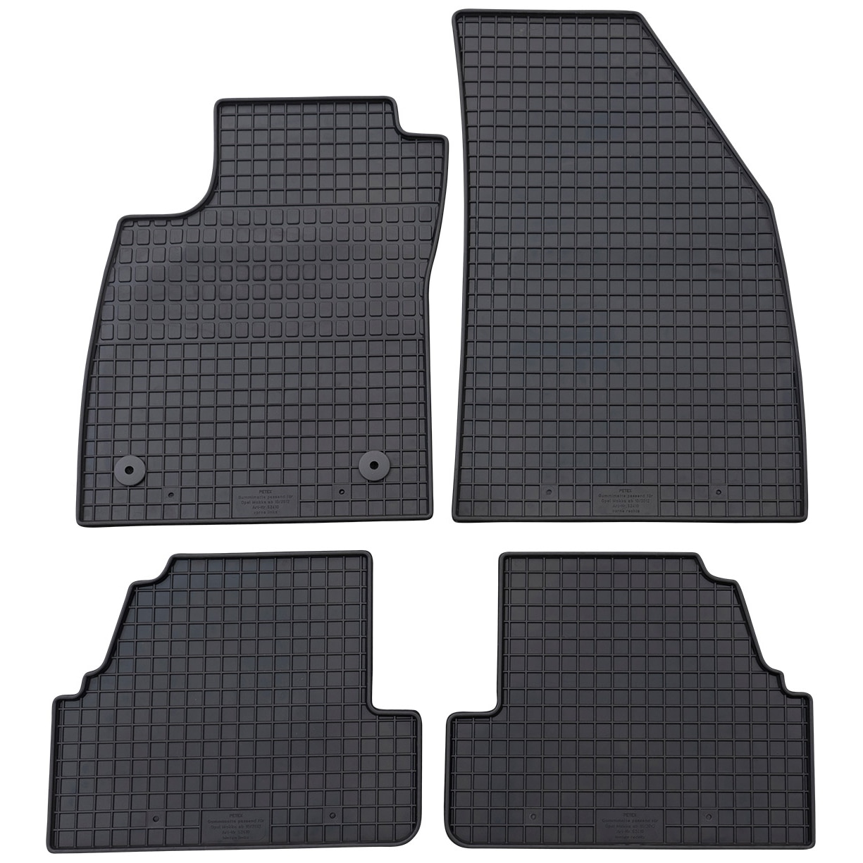Set 4 Covorase cauciuc Petex, Opel Mokka / Mokka X 2012