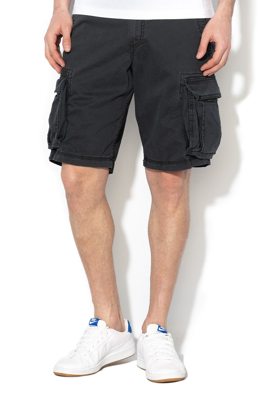 GAP, Bermude cargo cu imprimeu camuflaj, Negru stins