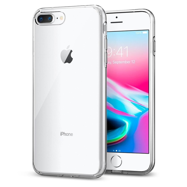 Защитен гръб SPIGEN за Apple iPhone 7/8 Plus Силикон Liquid Crystal Прозрачен