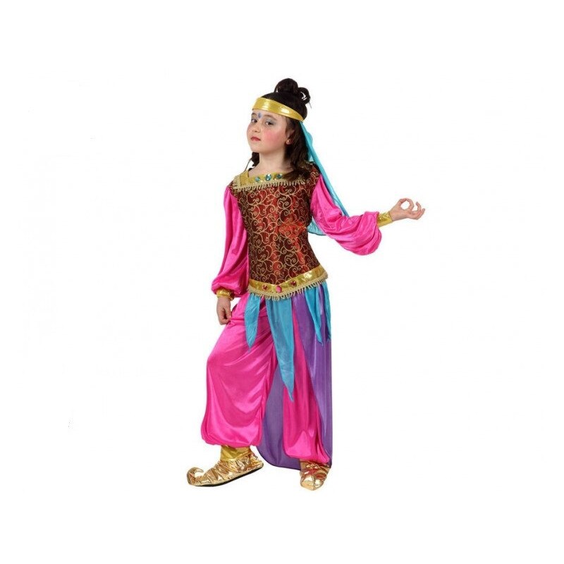 Costum carnaval fete dansatoare araba, multicolora,5-6ani, Funny Party Shop