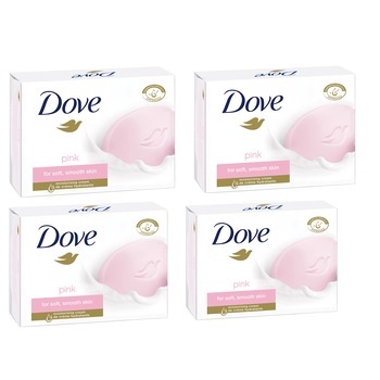Sapun Crema Dove Pink, 4 x 100g Sapun Crema Dove Pink, 4 x 100g