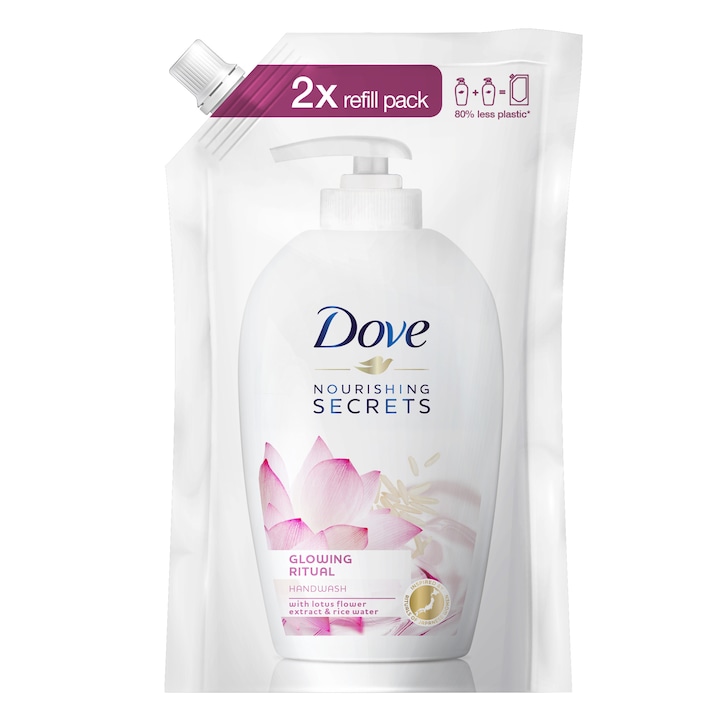 Резерва течен сапун Dove Glowing, 500 мл