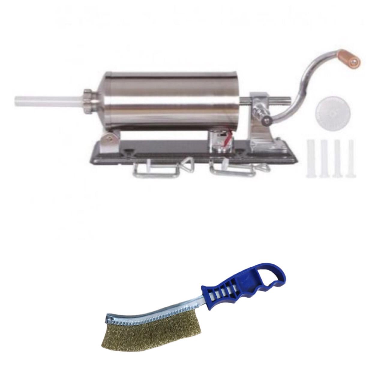 Aparat de umplut carnati/carnatar, capacitate 4 kg, 4 Palnii incluse + CADOU Perie sarma multifunctionala