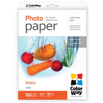 Hartie foto ColorWay mata PM190100,10x15cm, 100 buc Hartie foto ColorWay mata PM190100,10x15cm, 100 buc