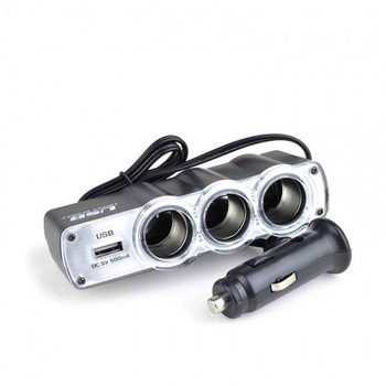 Priza bricheta tripla cu USB 12/24V Priza bricheta tripla cu USB 12/24V