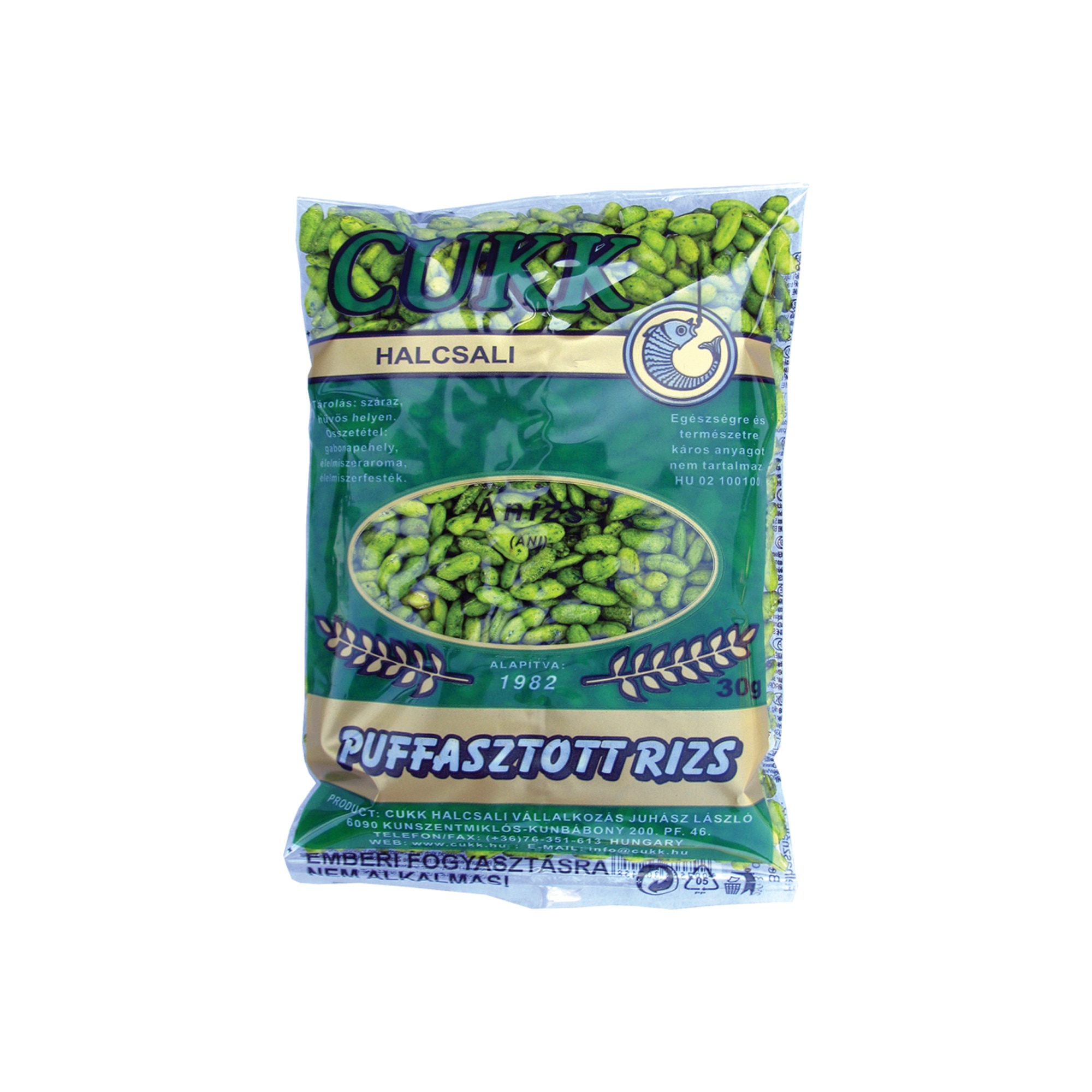 Momeala carlig,CUKK, Orez Expandat (Verde) 30g