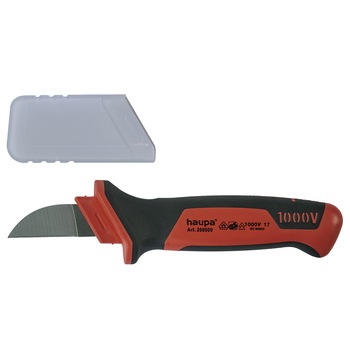 Cutit dezizolator cu lama dreapta, 50mm, 1000V, Haupa Cutit dezizolator cu lama dreapta, 50mm, 1000V, Haupa