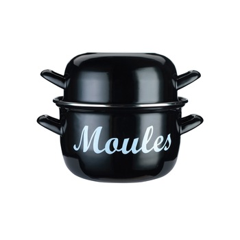 Vas preparare scoici 18 cm/2,5 l, negru - Kitchen Craft Vas preparare scoici 18 cm/2,5 l, negru - Kitchen Craft