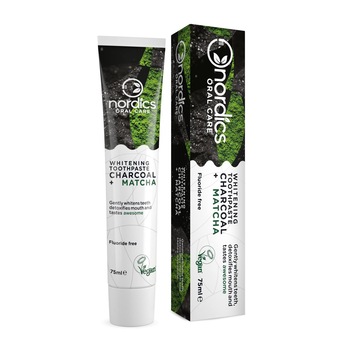 Pasta de dinti Whitening Nordics Carbune activ + Ceai Verde Matcha 75ml Pasta de dinti Whitening Nordics Carbune activ + Ceai Verde Matcha 75ml
