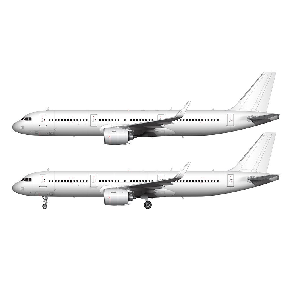 Macheta aeromodele Zvezda Civil Airliner Airbus A-321 1:144 ZVEZ 7017