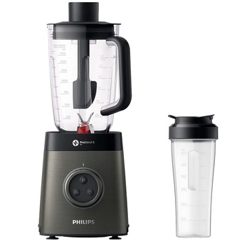 Blender Philips Avance Collection HR3664/90, 1400 W, 2.2 L tritan, viteza variabila, 1 recipient 2go, progam smoohie, ProBlend 6, Gri Blender Philips Avance Collection HR3664/90, 1400 W, 2.2 L tritan, viteza variabila, 1 recipient 2go, progam smoohie, ProBlend 6, Gri