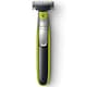 Хибриден уред за подстригване/оформяне/бръснене на брада Philips OneBlade Face + Body QP2630/30, 4 гребена за брада, 2 ножчета, Черен/Зелен