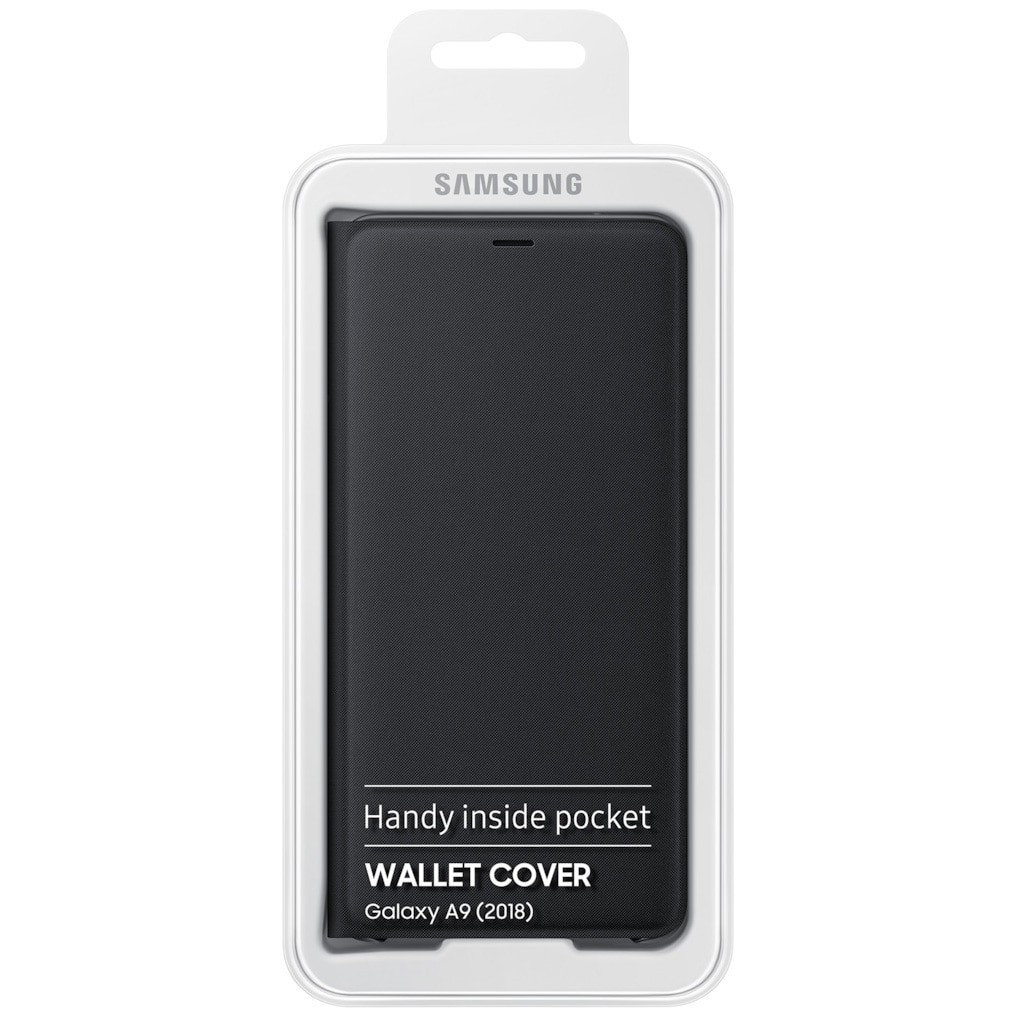 Husa de protectie Samsung Wallet pentru Galaxy A9 (2018), Black