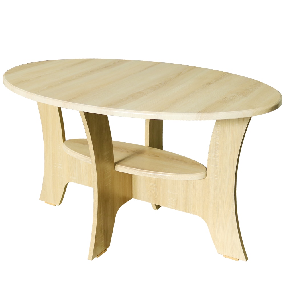 Masuta cafea Roma ovala, MDF Sonoma, 100 x 55 x 58 cm