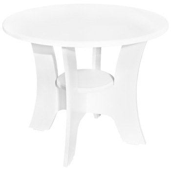 Masuta cafea Roma rotunda, MDF Alb, 68 x 54 cm Masuta cafea Roma rotunda, MDF Alb, 68 x 54 cm