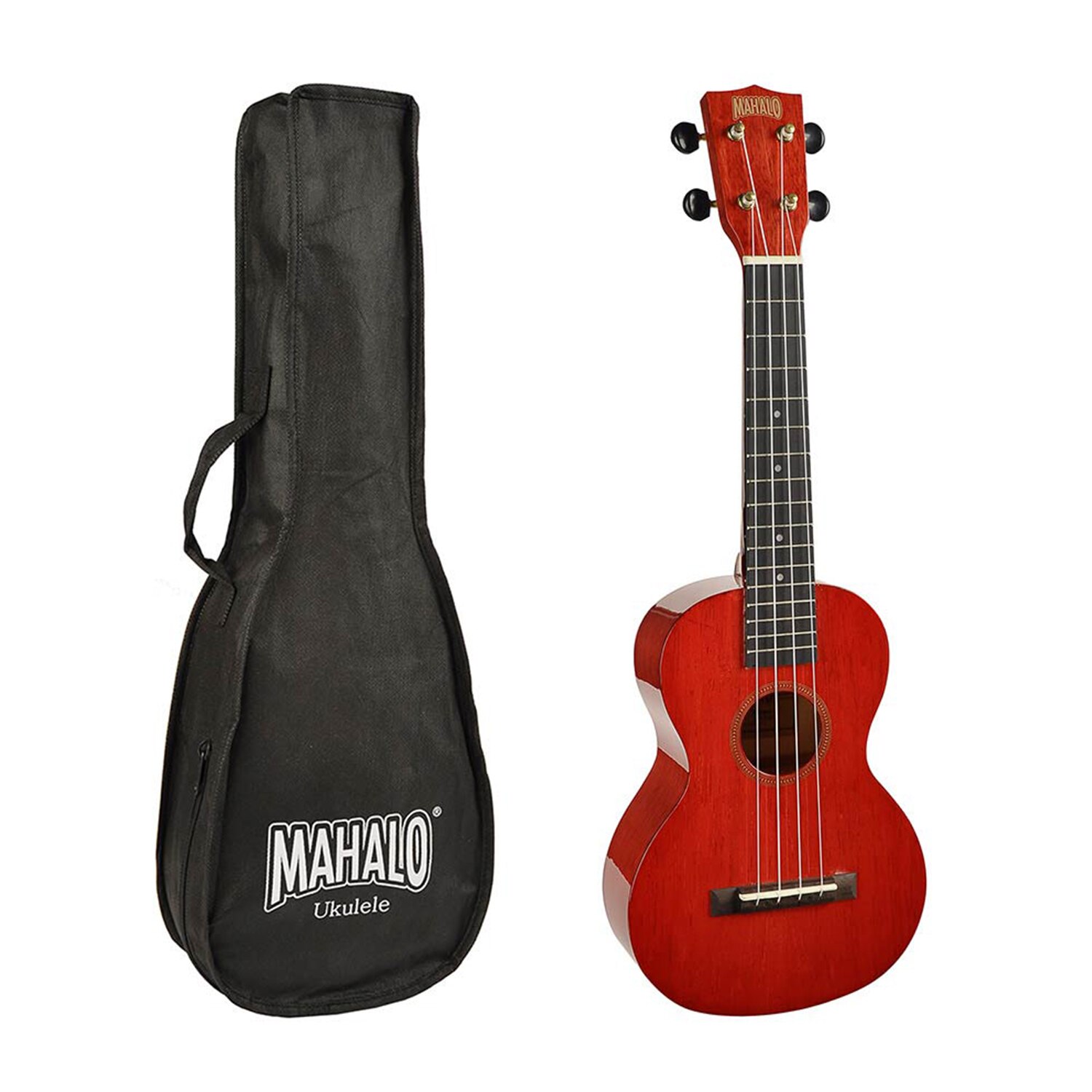 Set ukulele concert Mahalo Hano MH2/TWR rosu transparent