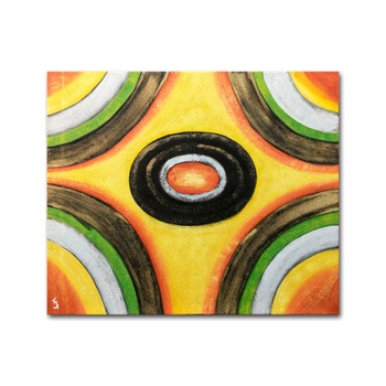 Tablou pictat manual - Caleidoscop (1) - pictura ulei pe panza 60x50cm Tablou pictat manual - Caleidoscop (1) - pictura ulei pe panza 60x50cm