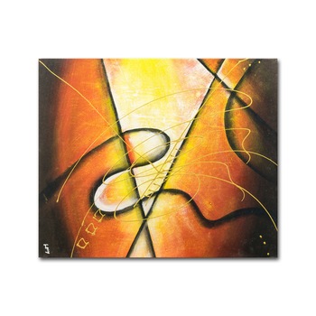 Tablou pictat manual - Compozitie abstracta (10) - pictura ulei pe panza 60x50cm Tablou pictat manual - Compozitie abstracta (10) - pictura ulei pe panza 60x50cm