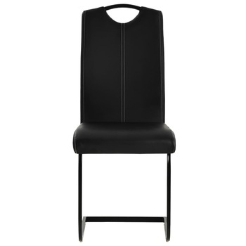 Set de 2 scaune de bucatarie, vidaXL, Piele artificiala, Negru, 43 x 55 x 100 cm Set de 2 scaune de bucatarie, vidaXL, Piele artificiala, Negru, 43 x 55 x 100 cm