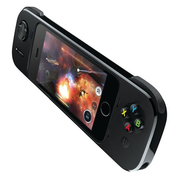 Гейминг контролер Logitech Powershell Controller + Battery за iPhone 5S, iPhone 5, Черен