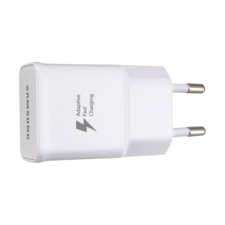 Tápegység 2.1A USB kimenettel Samsung Fast Charger EP-TA20EW Samsung okostelefonokhoz és táblagépekhez, White Bulk