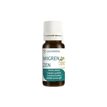 Mix sinergic de uleiuri esentiale naturale, MigreZen, pentru atenuarea durerilor de cap si migrenelor, 10ml Mix sinergic de uleiuri esentiale naturale, MigreZen, pentru atenuarea durerilor de cap si migrenelor, 10ml