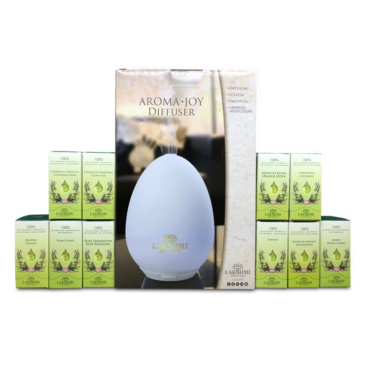 Pachet 10 uleiuri esentiale " Stimularea senzualitatii", Lakshmi, cadou difuzorul de aroma