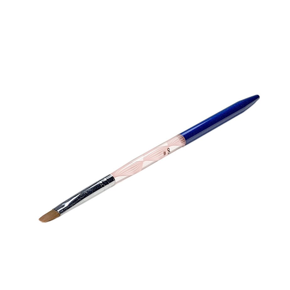 Pensula pentru unghii MoonbasaNails Gel Brush, Z019-8, Albastru