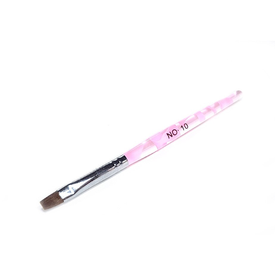 Pensula plata pentru unghii Z001-10, MoonbasaNails, Roz