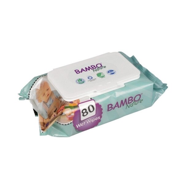 Servetele umede fara parfum Bambo Nature/ 80 buc