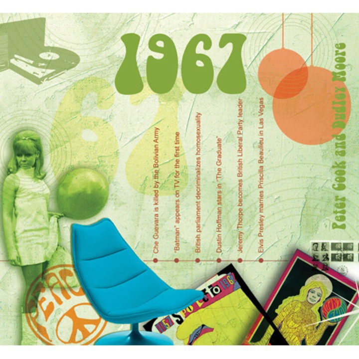 CD-kártya slágerekkel 1967-ből