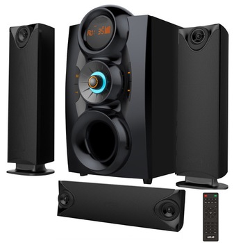Sistem boxe audio PC Multimedia 3.1, AKAI, USB , Negru Sistem boxe audio PC Multimedia 3.1, AKAI, USB , Negru
