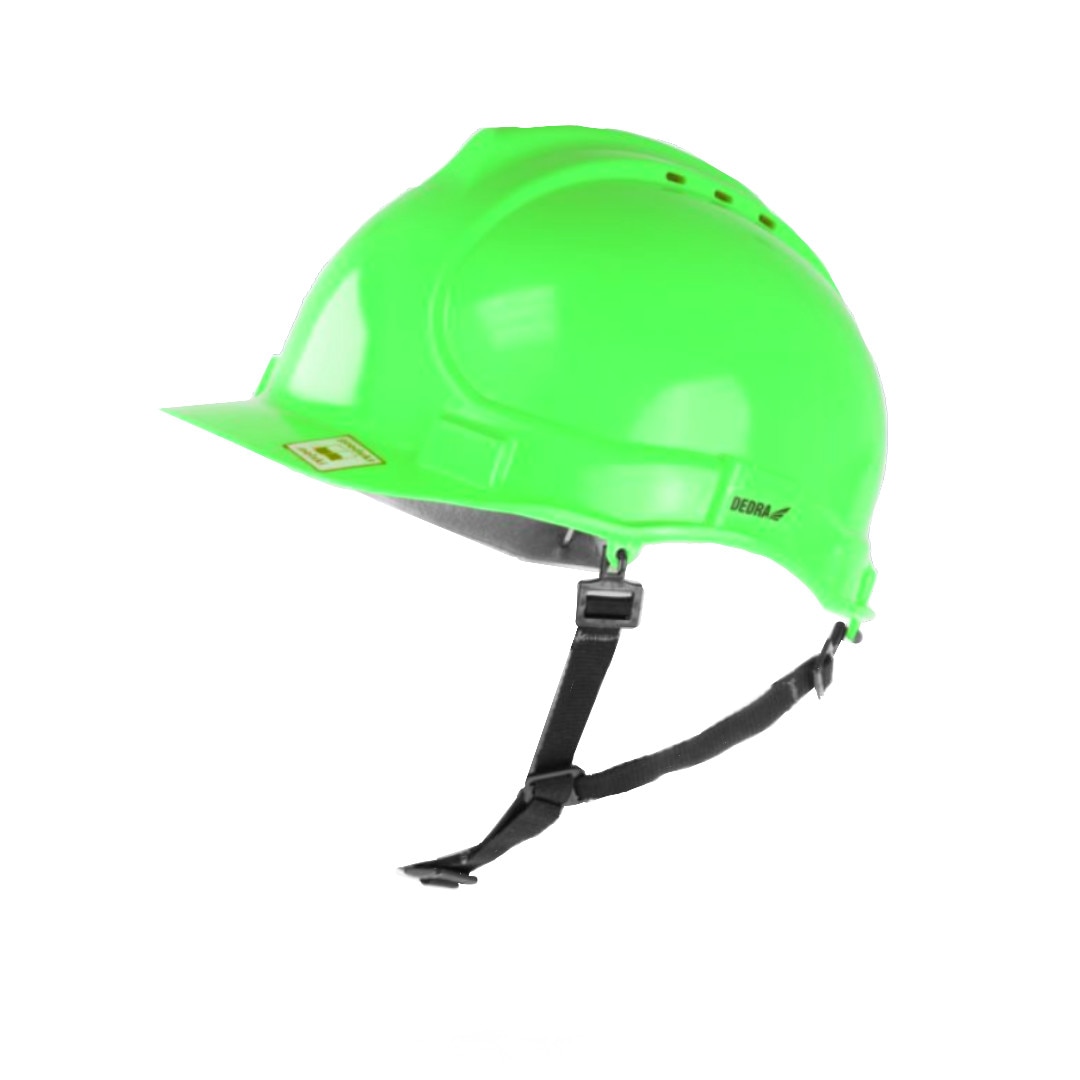 Casca de protectie verde,4 puncte prindere,Dedra
