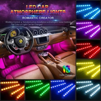 Lumini Ambientale auto RGB LED Reflection Vision, Telecomanda, Cablaj inclus Lumini Ambientale auto RGB LED Reflection Vision, Telecomanda, Cablaj inclus