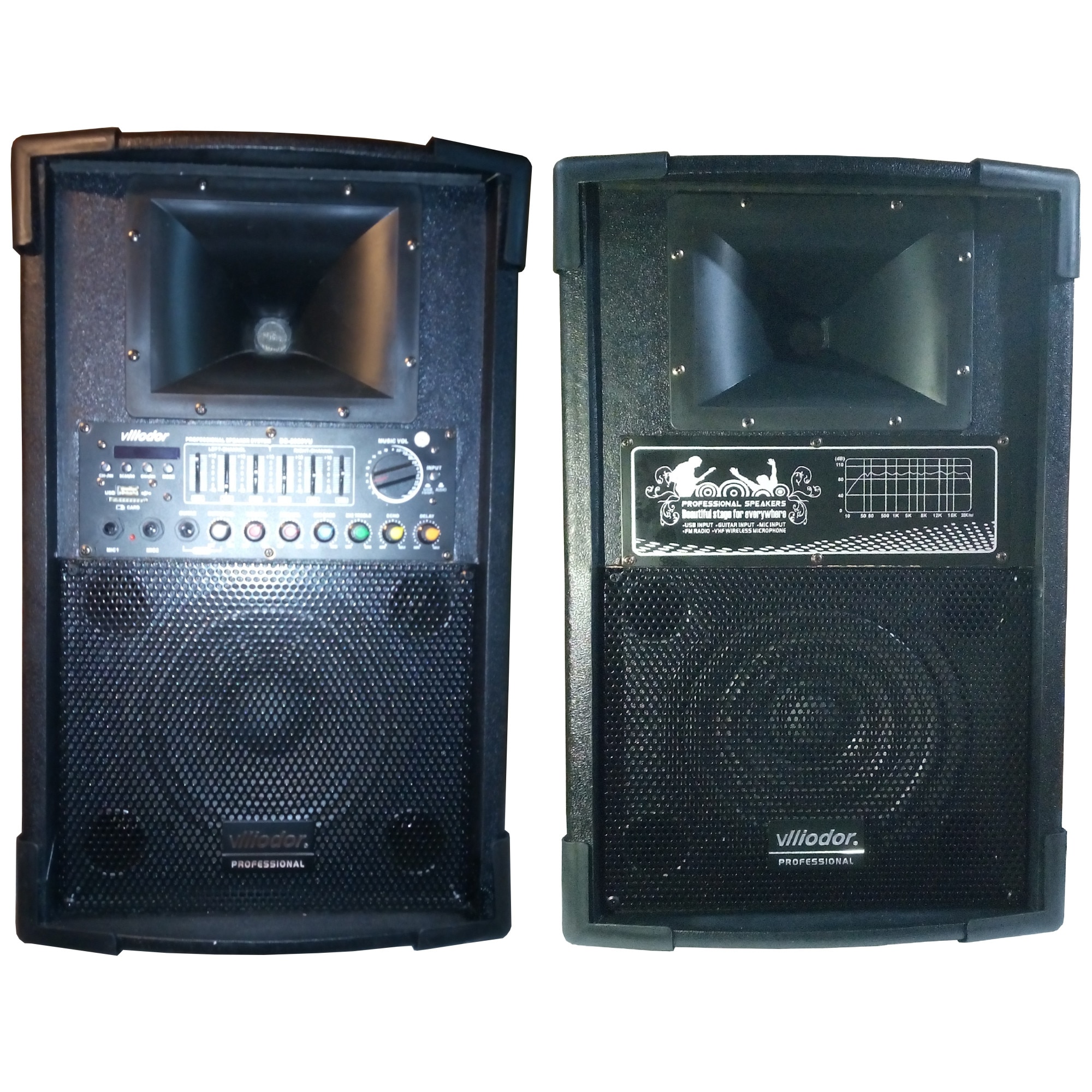 Boxe Viliodor Profesionale cu USB, Bluetooth , egalizator cu butoane , negru