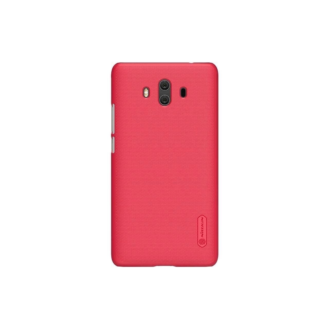 Husa Huawei Mate 10 + Folie Protectie-Nillkin Frosted Shield Rosu