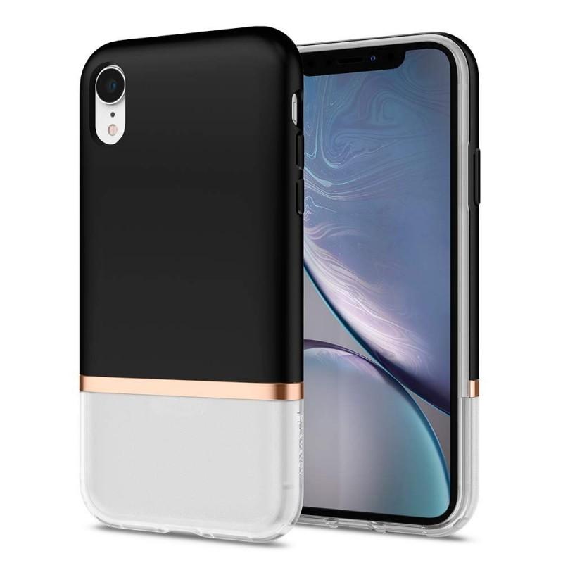 Carcasa fashion Spigen LA MANON Jupe iPhone XR Milk Black