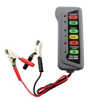 Tester de alternator si baterie/acumulator Carguard, afisare LED, pentru autoturisme/camioane, tensiune 12/24V Tester de alternator si baterie/acumulator Carguard, afisare LED, pentru autoturisme/camioane, tensiune 12/24V