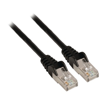 Cablu patchcord FTP cat6, Valueline, mufat, 10m, negru Cablu patchcord FTP cat6, Valueline, mufat, 10m, negru