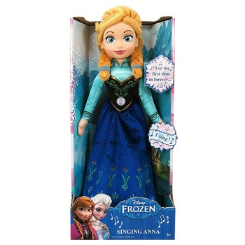 Papusa de plus muzicala Frozen 38 cm, Anna Papusa de plus muzicala Frozen 38 cm, Anna