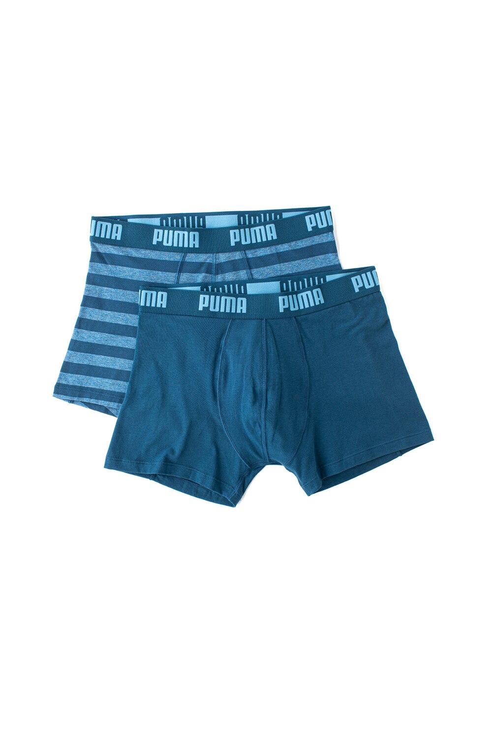 Puma, Set de boxeri cu banda logo in talie - 2 perechi 5, Albastru petrol