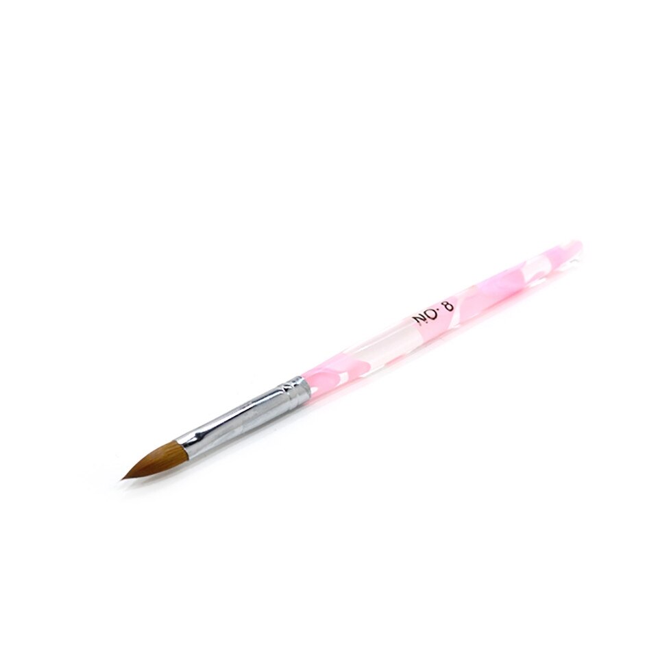 Pensula ascutita din portelan MoonbasaNails, P001-8, Roz
