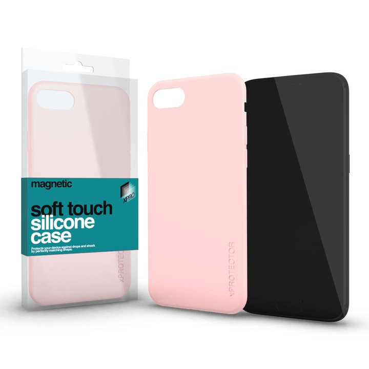 Xprotector Magnetic Soft Touch Silicone Case púder pink Apple iPhone Xr készülékhez