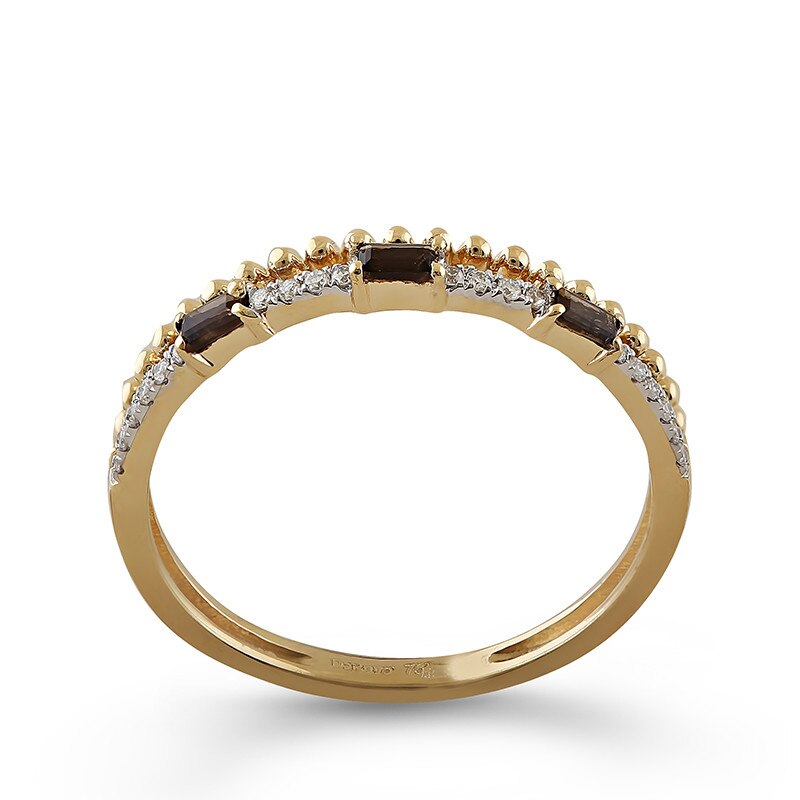 Inel Deruvo Aur 18k Diamante, Quartz Fumuriu, 52 RAJR27234-SQDY