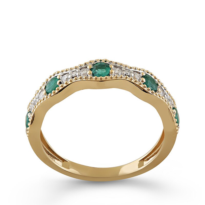 Inel Deruvo Aur 18k Diamante, Smaralde, 52 RAJR28193-EMDY