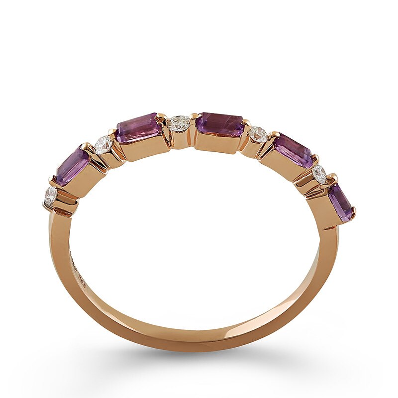 Inel Deruvo Aur 18k Diamante, Ametiste, 52 RAJR27413-AMDR