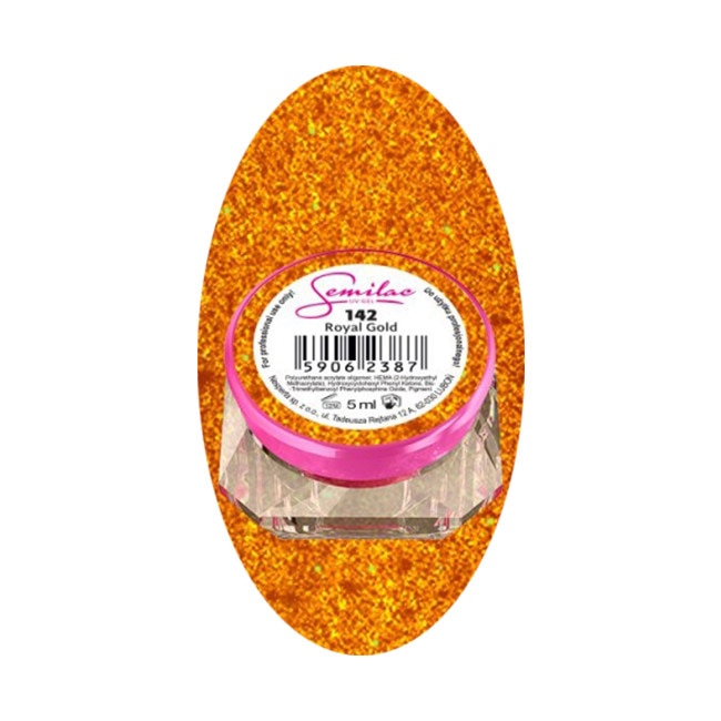 Gel UV color, Semilac, 5 ml, Royal Gold
