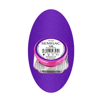 Gel UV color, Semilac, 5 ml, Purple King 146 Gel UV color, Semilac, 5 ml, Purple King 146