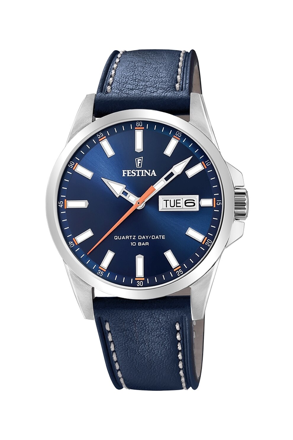Festina, Ceas rotund cu o curea de piele, Bleumarin